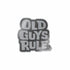 OLD GUYS RULE STACKED LOGO' STICKER DECAL - METALLIC SILVER